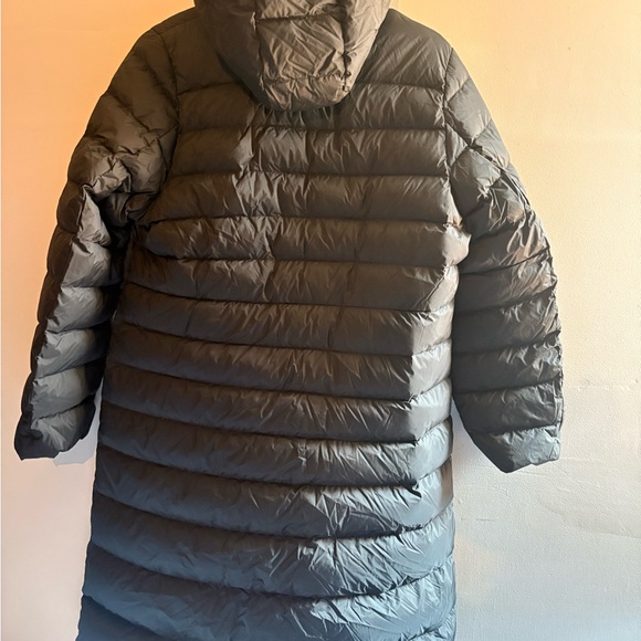 Long Hooded Puffer Coat - Black - Picture 4 of 7